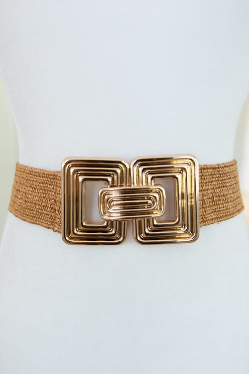 Buckle Straw Belt, Cognac - 2K9A7233.jpg