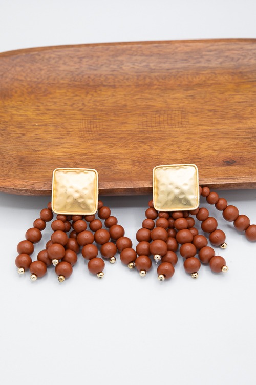 Square & Wood Earrings, Brown - 2K9A8083.jpg