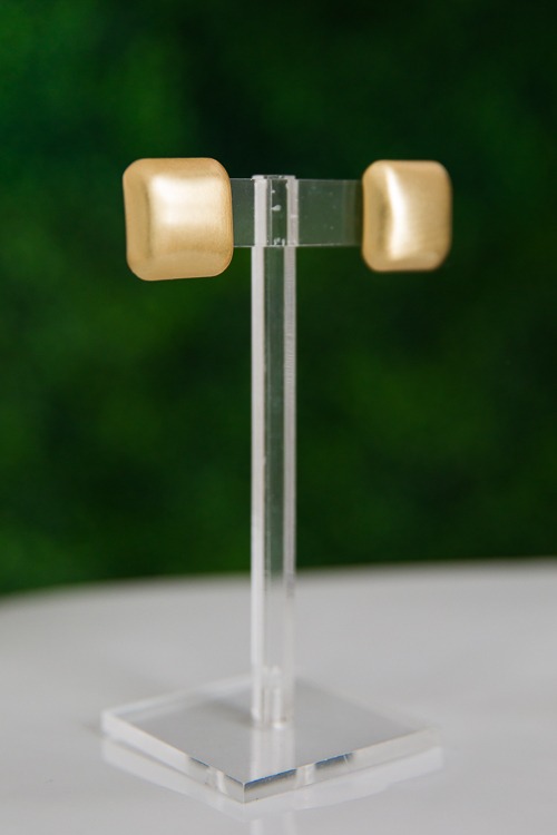 Bold Square Earrings, Gold - 2K9A8157.jpg