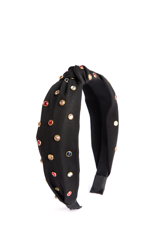 Multi Studded Headband, Black