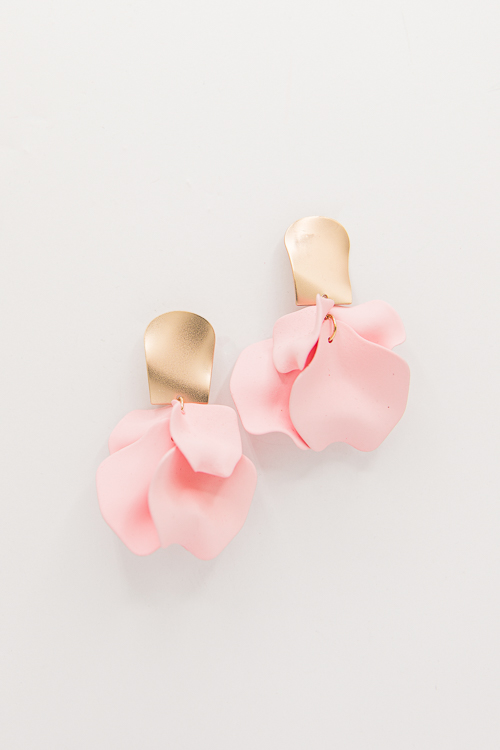 Petal Earrings, Pink