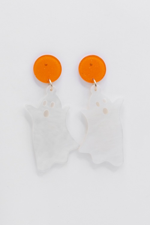 Ghost Dangle Earrings, Wht/Org - 2K9A8930.jpg