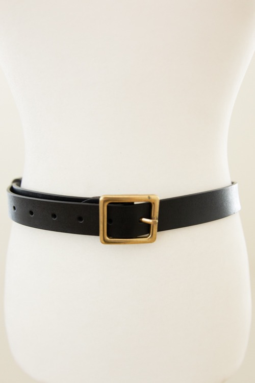 Stacy Square Belt, Black