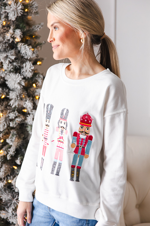 Nutcracker Sweatshirt, White