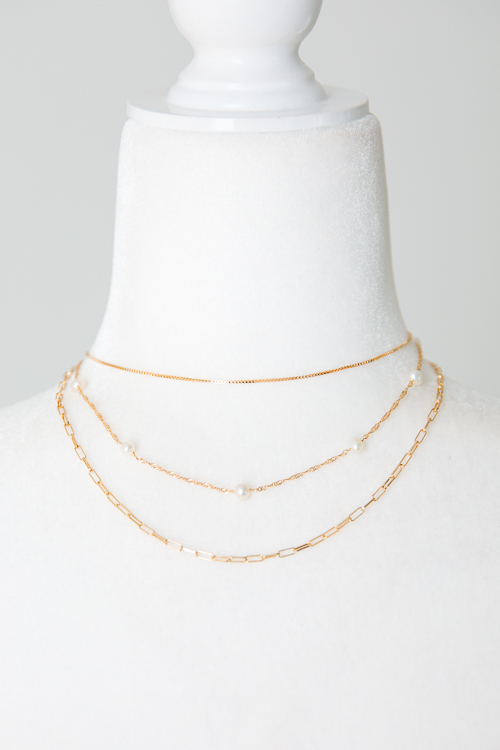 Layered Pearl Necklace