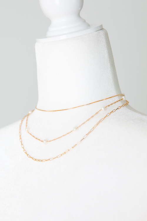 Layered Pearl Necklace