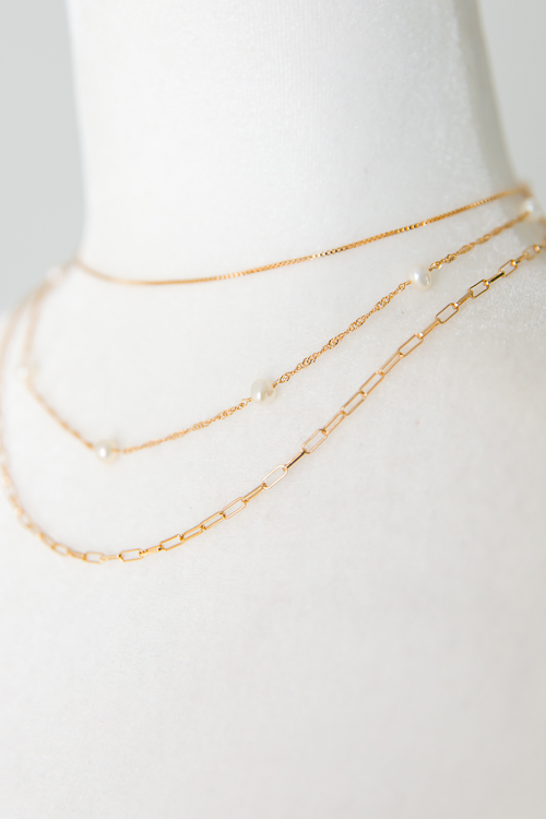 Layered Pearl Necklace