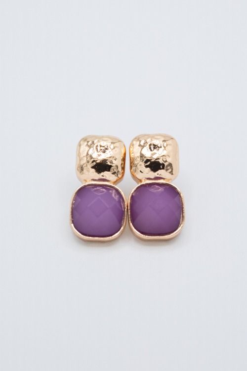 Simple Statement Earrings, Purp - 2K9A9320.jpg