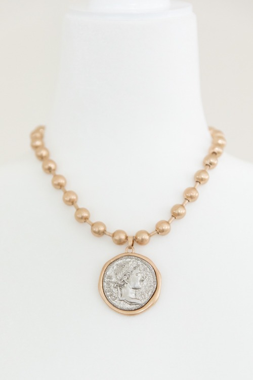 Two-Tone Coin Pendant Necklace - 2K9A9324.jpg