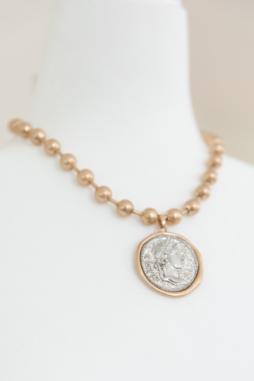 Two-Tone Coin Pendant Necklace - 2K9A9331.jpg