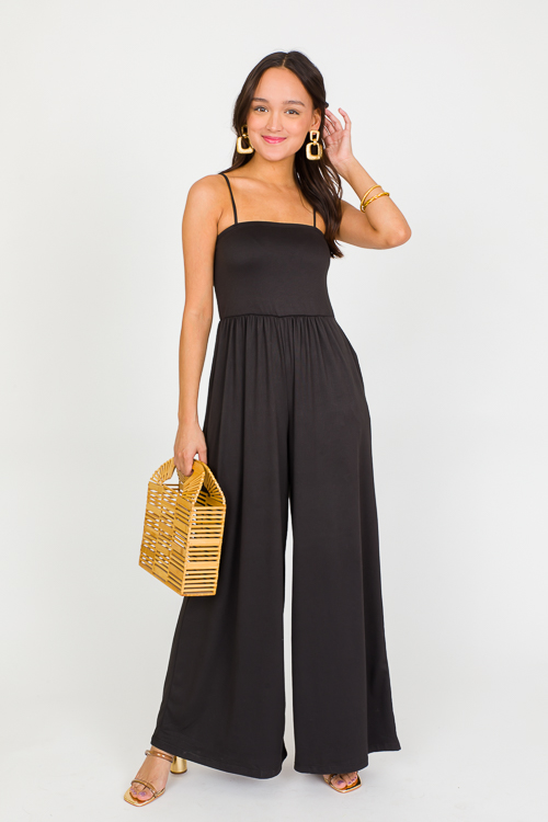 Creamy Soft Knit Jumpsuit, Black