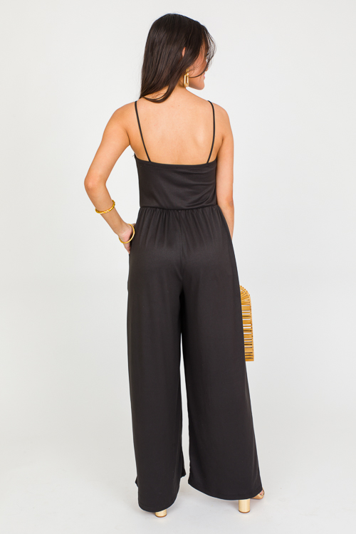 Creamy Soft Knit Jumpsuit, Black