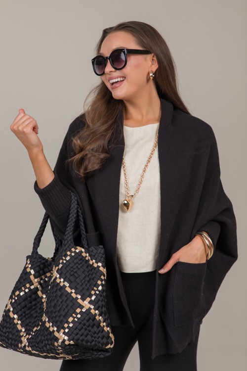 Batwing Cardigan, Black