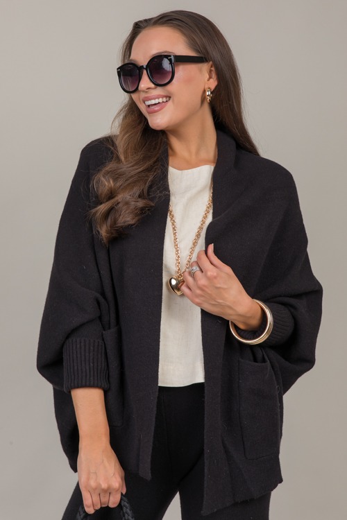 Batwing black cardigan hotsell