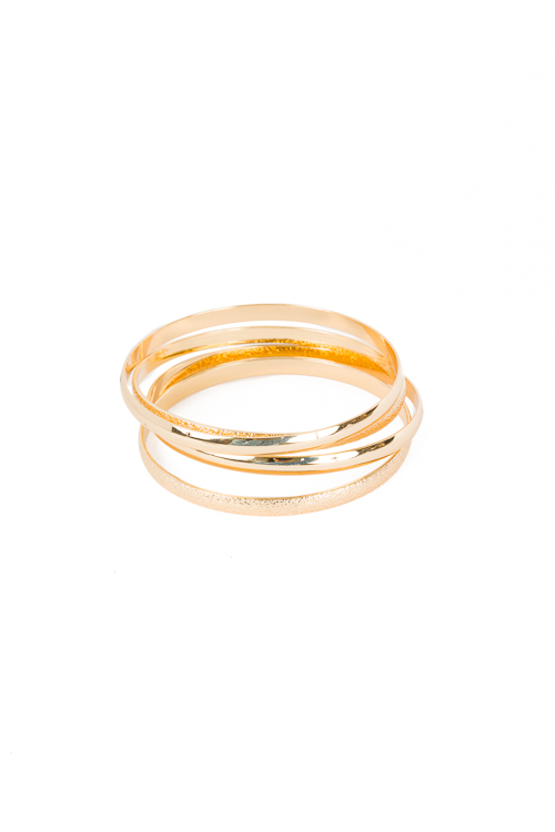 4 Piece Bangle Set, Gold