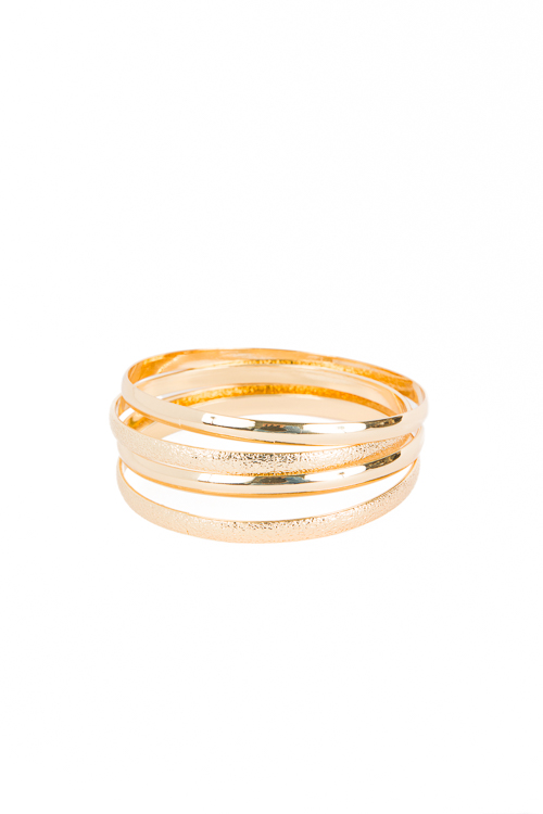 4 Piece Bangle Set, Gold