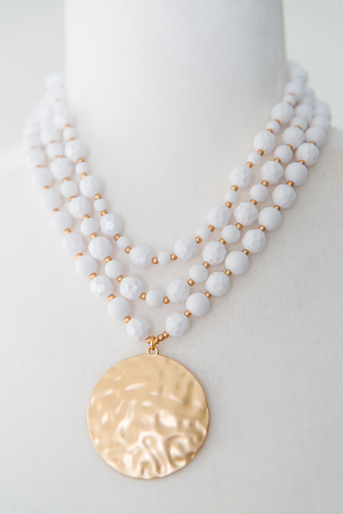 Acrylic Ball Pendant, White