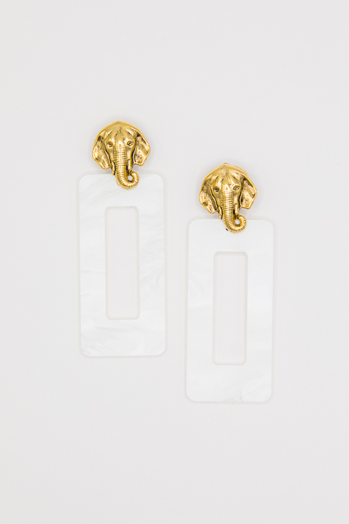 Elephant Acrylic Earring