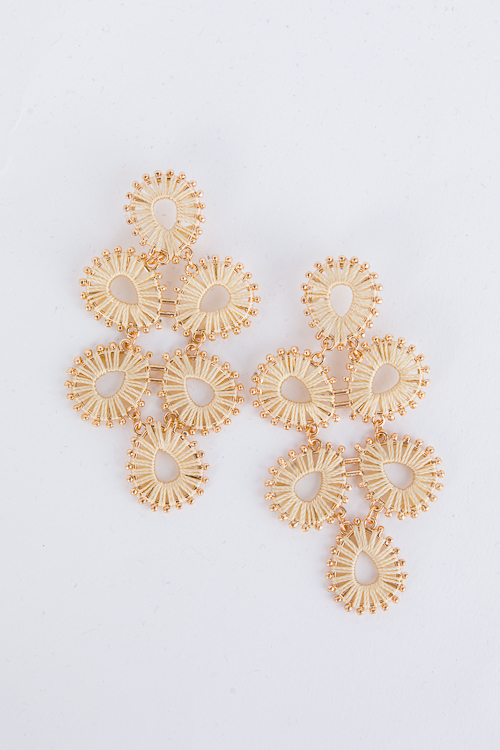 Wrapped Thread Chandelier, Ivory