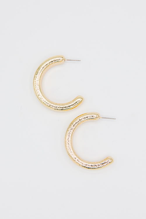 Worn Gold Hoops