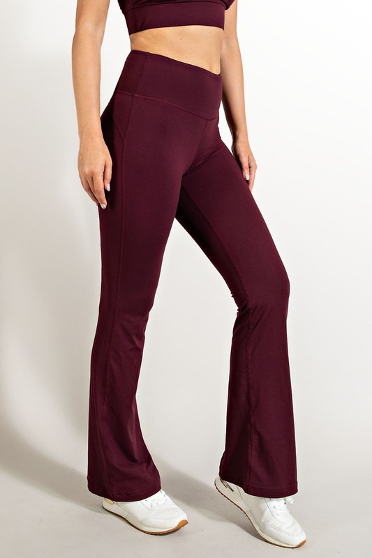 Butter Flare Yoga Pants, Cassis