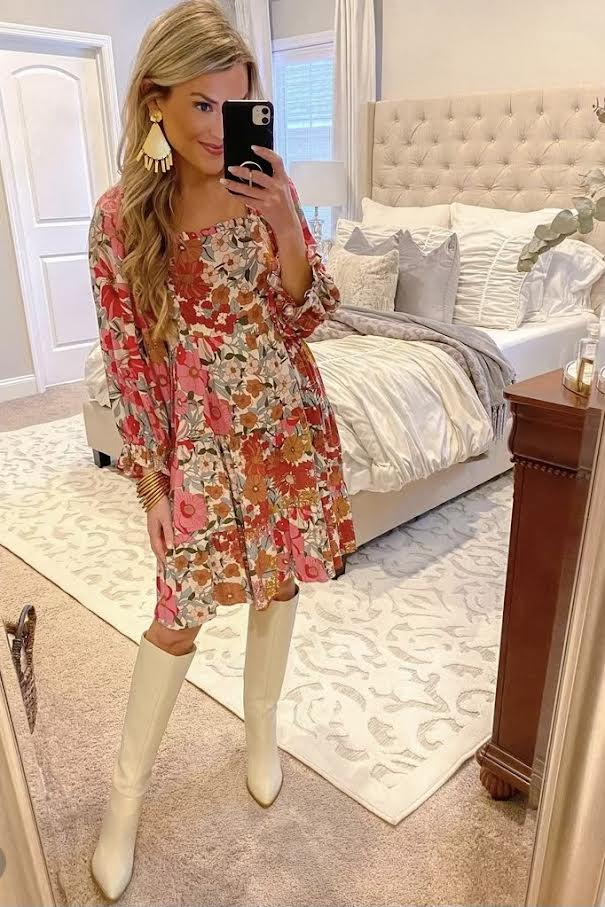 Em Floral Dress, Pink