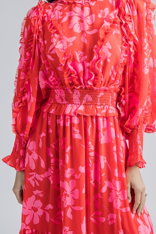 Ruffled Floral Maxi, Red/Pink - 4K7A0009h.jpg