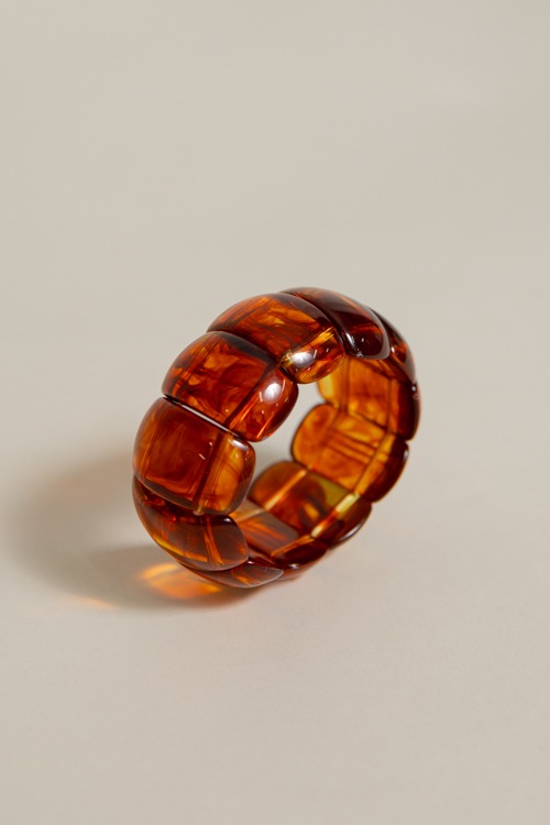 Acrylic Stretch Bracelet, Tortoise