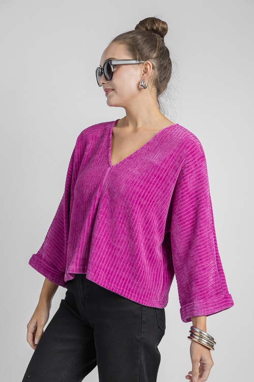 Textured Stretch Top, Magenta - 4K7A0014.jpg