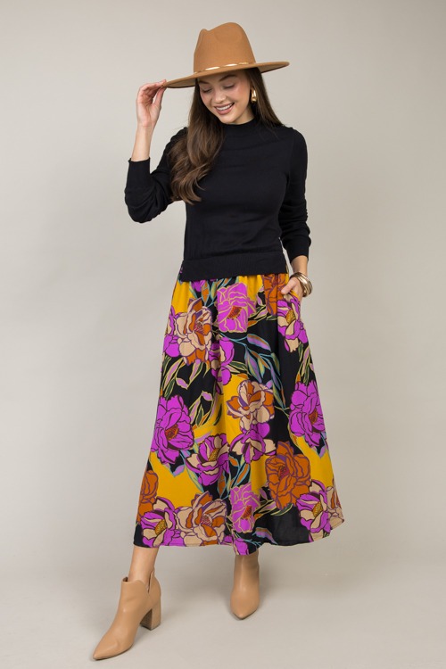 Layered Look Floral Maxi, Black - 4K7A0014.jpg