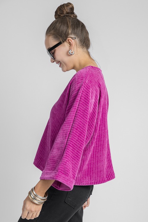 Textured Stretch Top, Magenta - 4K7A0015.jpg