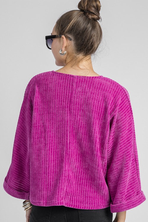 Textured Stretch Top, Magenta - 4K7A0016.jpg