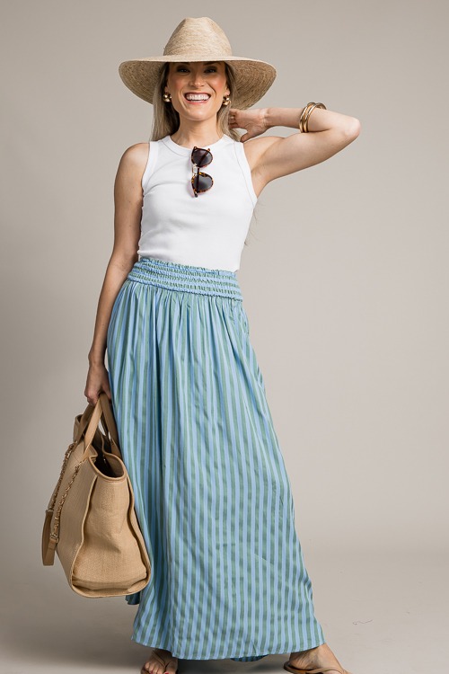 Stripe Maxi Skirt, Blue/Green - 4K7A0046.jpg