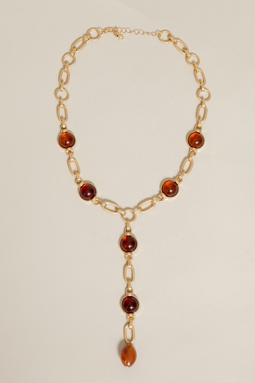 Pamela Chain Necklace, Tortoise