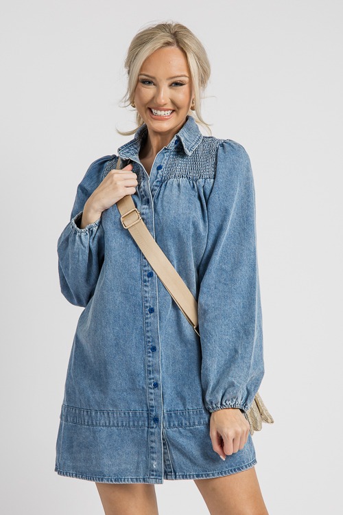 Smock Denim Shirt Dress, Med. - 4K7A0057.jpg