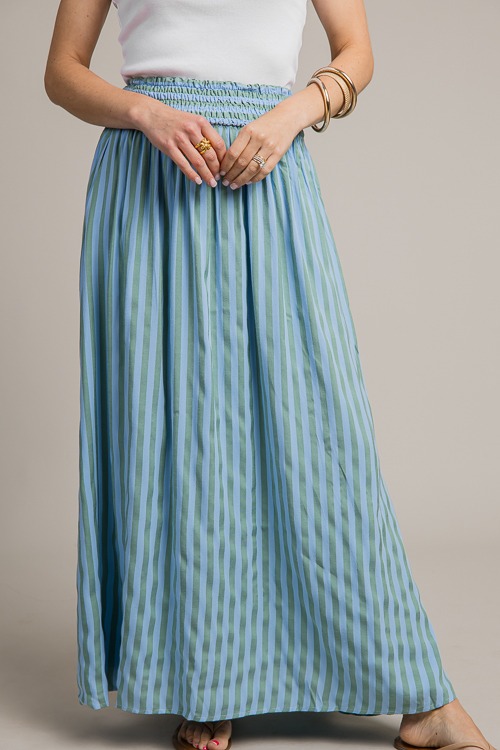 Stripe Maxi Skirt, Blue/Green - 4K7A0061h.jpg