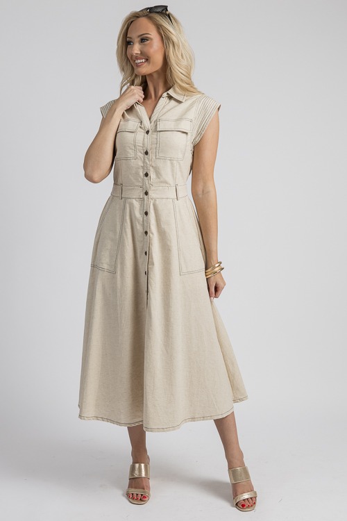 Contrast Stitching Linen Midi, - 4K7A0137.jpg