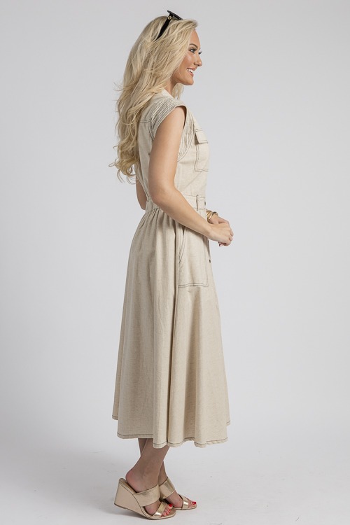 Contrast Stitching Linen Midi, - 4K7A0139.jpg