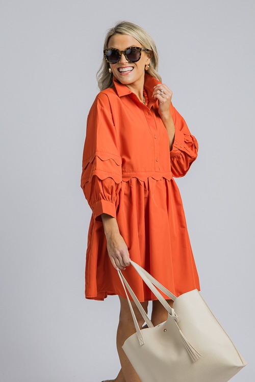 Scallop Detail Dress, Pumpkin - 4K7A0183.jpg