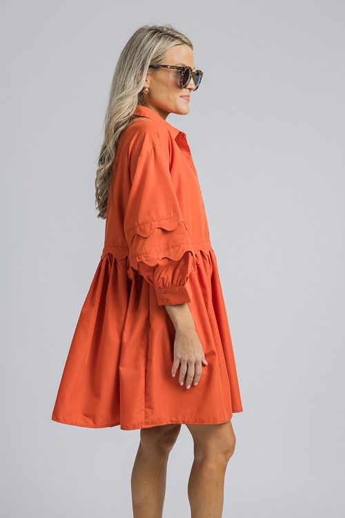 Scallop Detail Dress, Pumpkin - 4K7A0185.jpg