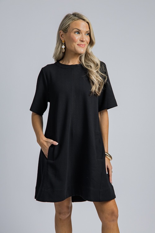 Chic Knit Dress, Black