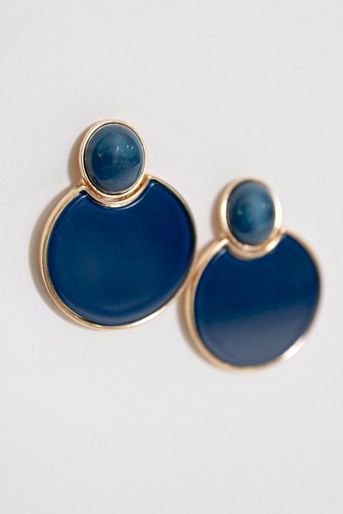 Jewel Duo-Tone Earring, Navy - 4K7A0197.jpg