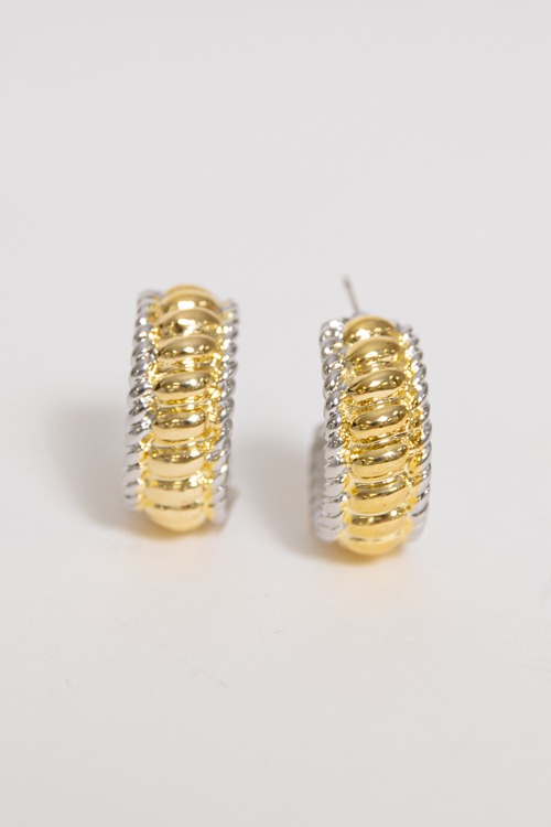 Cher Pleated Earring, Two-Tone - 4K7A0204.jpg