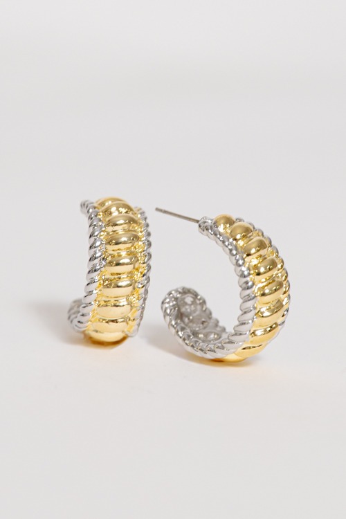 Cher Pleated Earring, Two-Tone - 4K7A0211.jpg