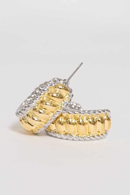 Cher Pleated Earring, Two-Tone - 4K7A0213.jpg