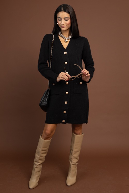 Longline Button Up Sweater, Black - 4K7A0224.jpg