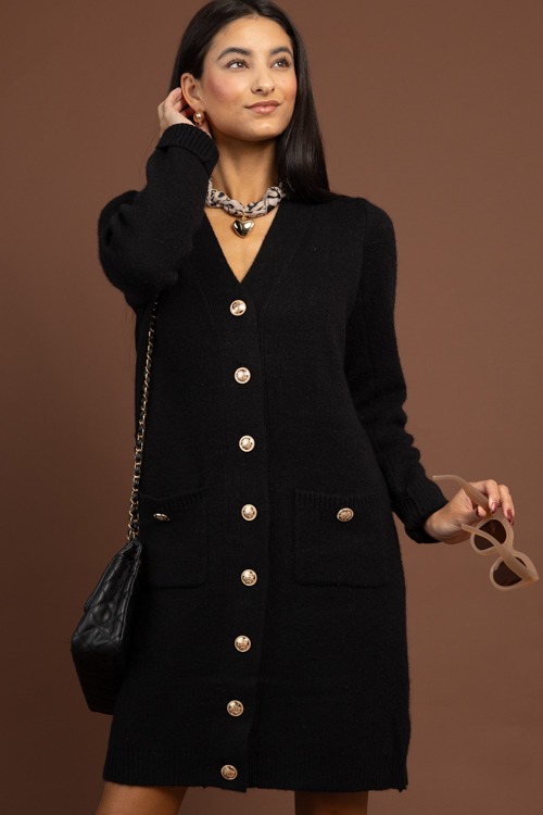 Longline Button Up Sweater, Black - 4K7A0225.jpg