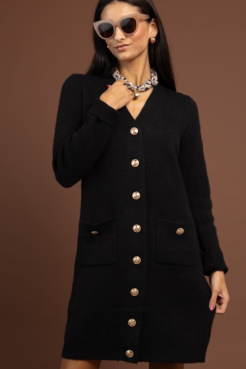 Longline Button Up Sweater, Black - 4K7A0232.jpg