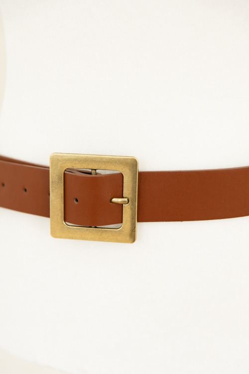 Classic Buckle Belt, Brown