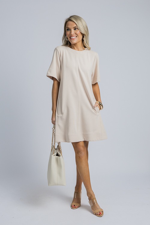 Chic Knit Dress, Ecru